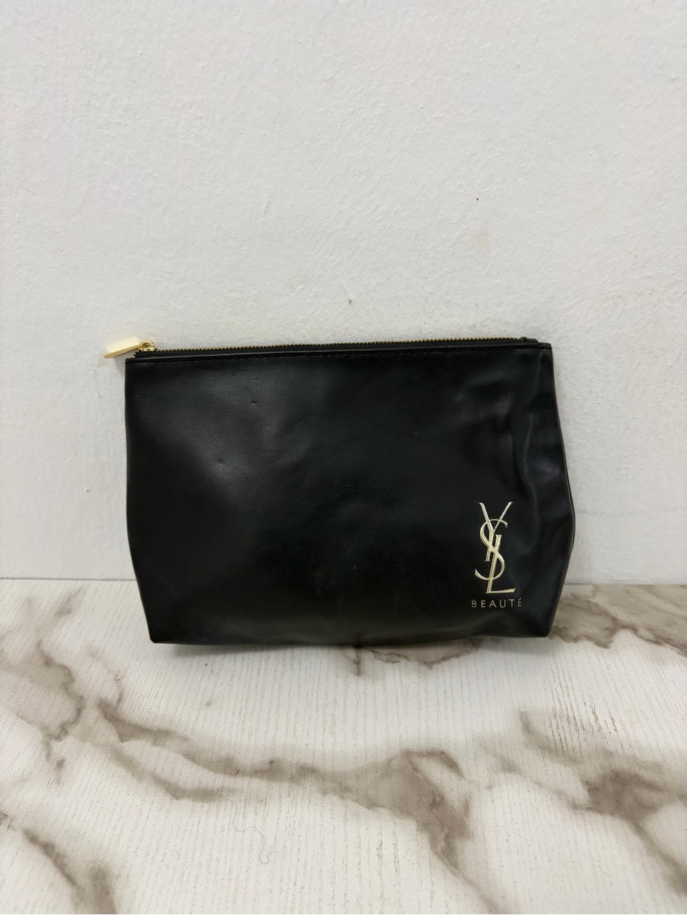 YSL Beauté Black & Gold VIP Gift Makeup Bag Cosmetic Pouch Clutch⁠